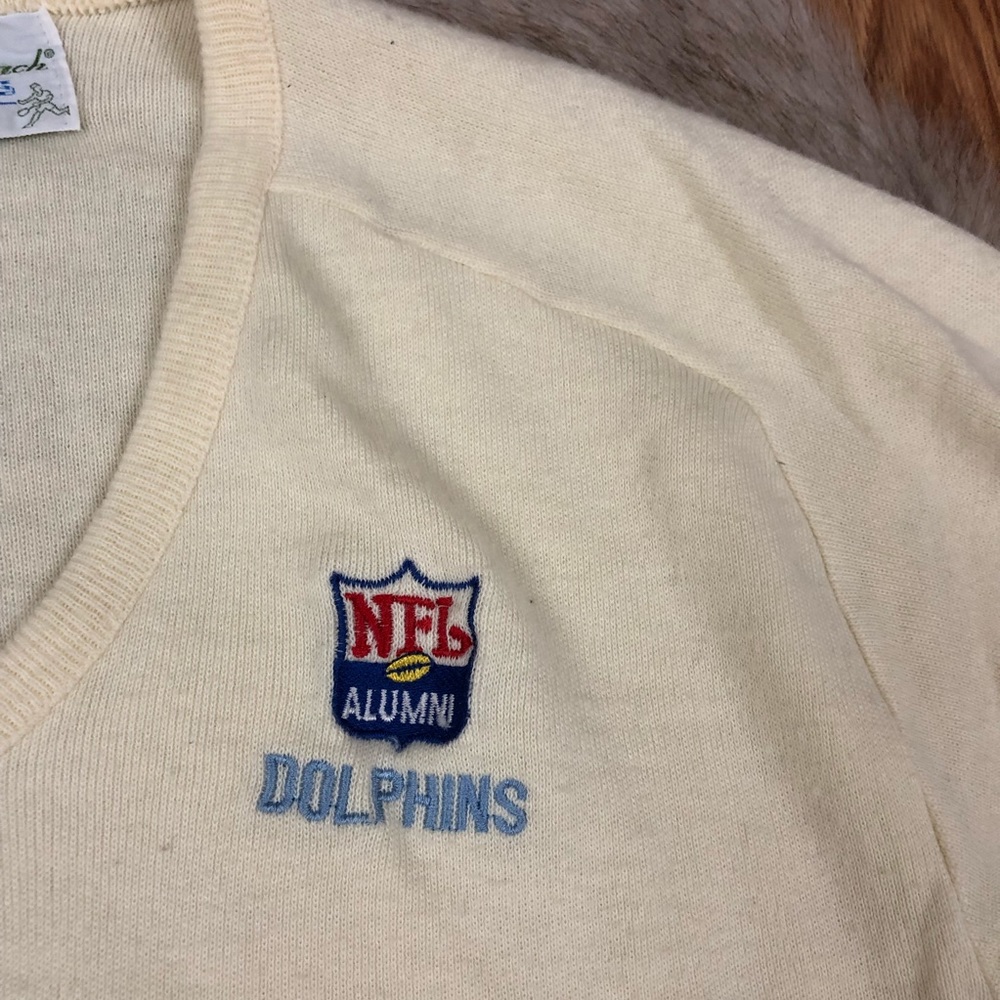 Vintage NFL Alumni Dolphins V-Neck Sweater Size XL - Picture 3 of 6